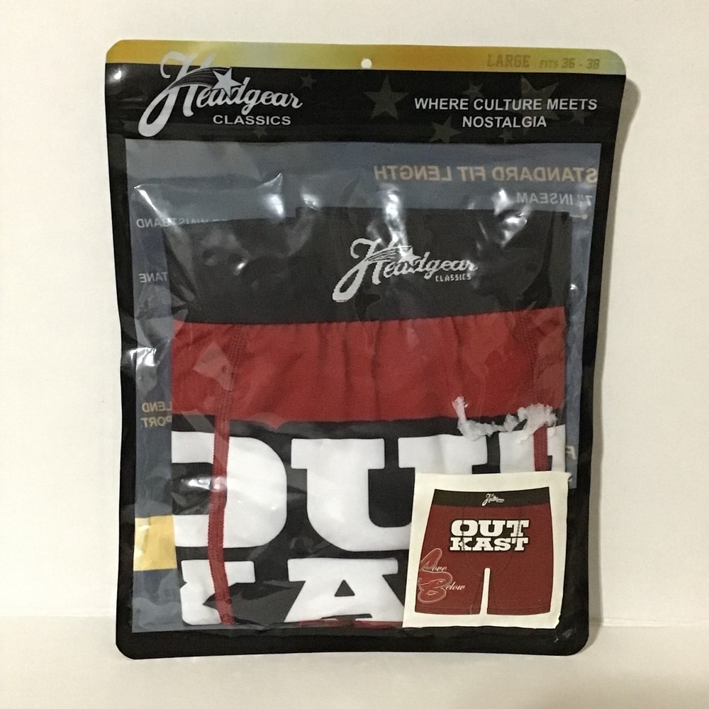 Headgear Classics Outkast Love Below Boxer Briefs Mens‎ Large Red Black HGC190